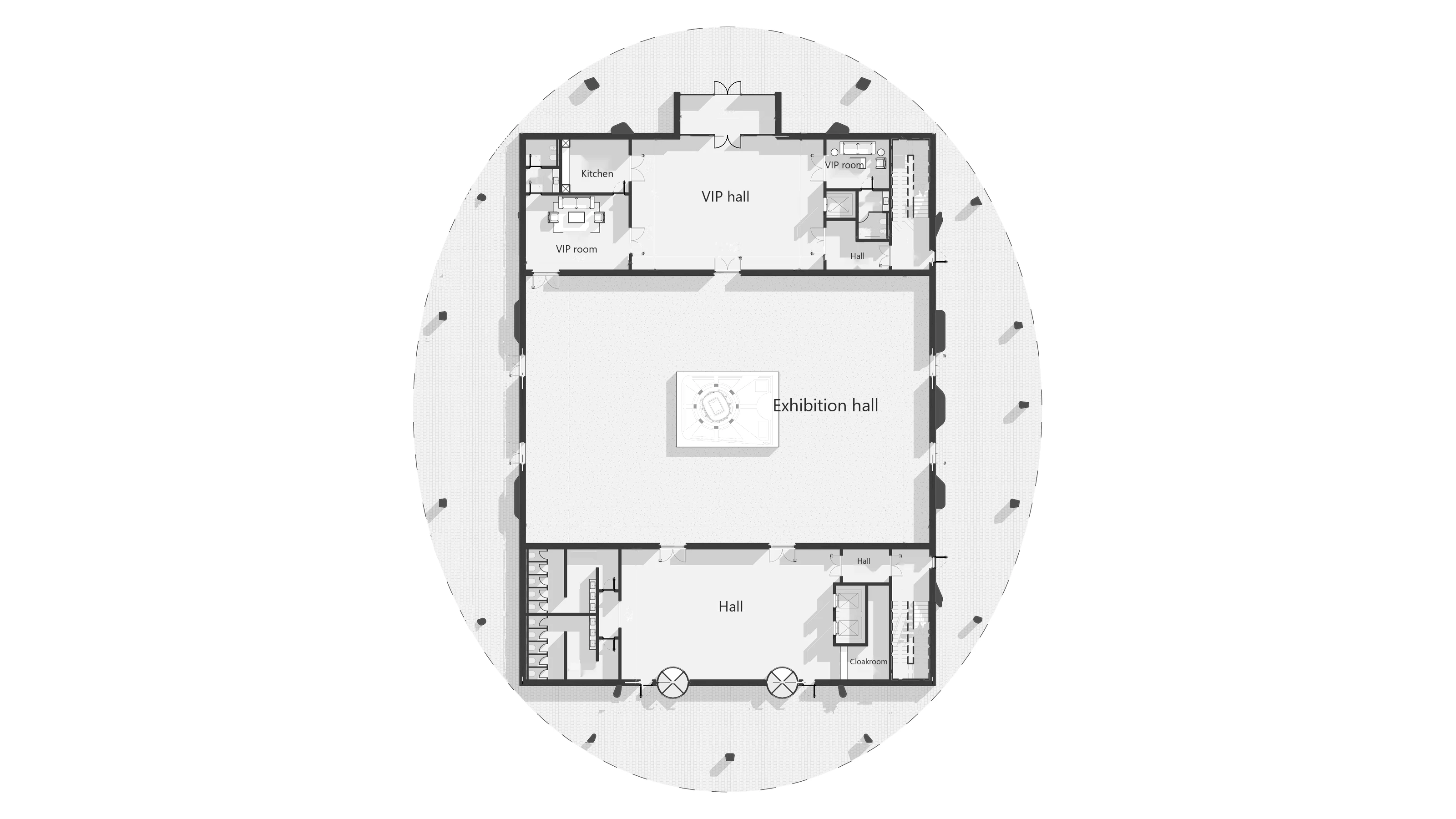 New Tashkent Exhibition Hall - First Floor Plan